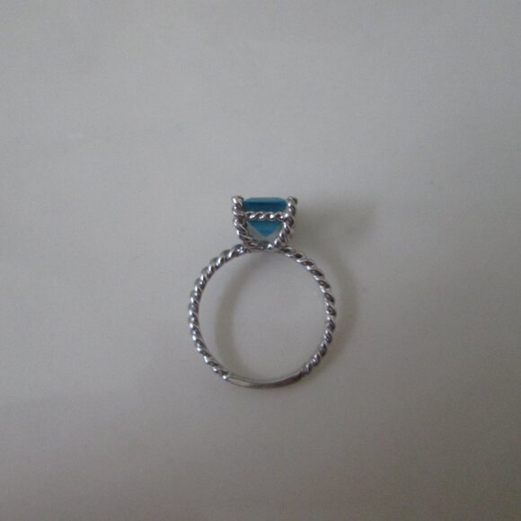 BH EFFY 14k white gold blue topaz diamond ring - Picture 2 of 5